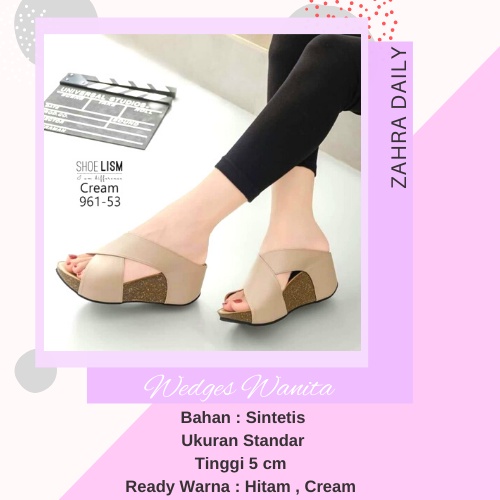 Sandal Wedges Hdr 03 Wedges laser Sandal Bahan Sintetis