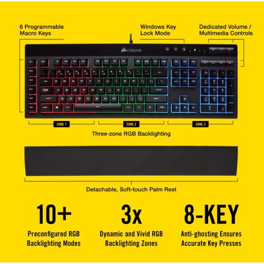 CORSAIR K55 RGB Gaming Keyboard