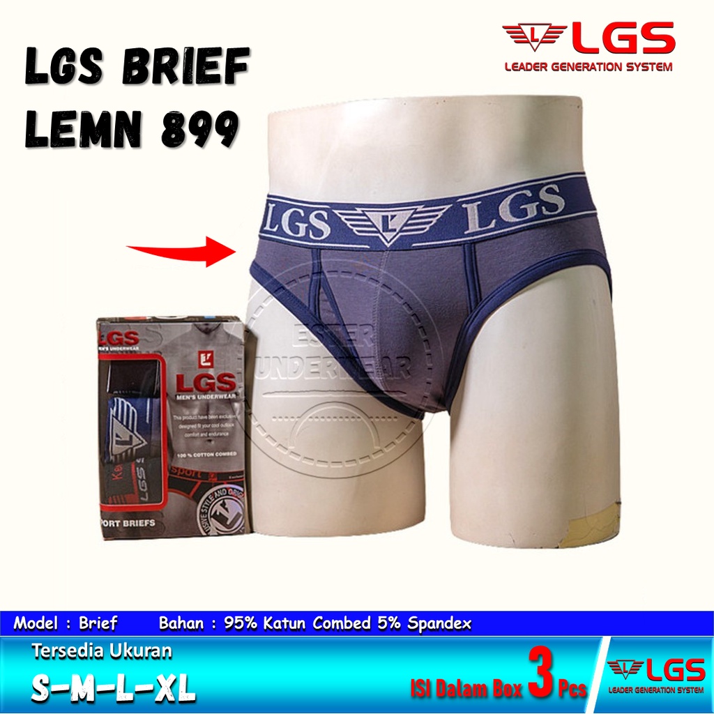 Celana Dalam LGS 899 ISI 3Pcs | Brief LGS SPORT