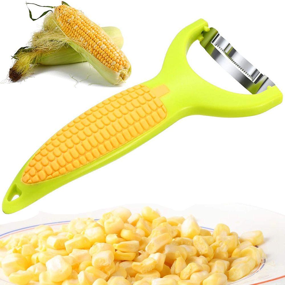 [Elegan] Pengupas Jagung PP Masak Jagung Resleting Alat Sayur Stainless Steel Dapur Gadget Perontok