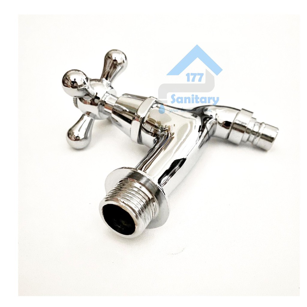 Kran TAMAN Kuningan Baling karet 5003- Keran Air tembok Kamar Mandi Faucet putar valve kencang /H10