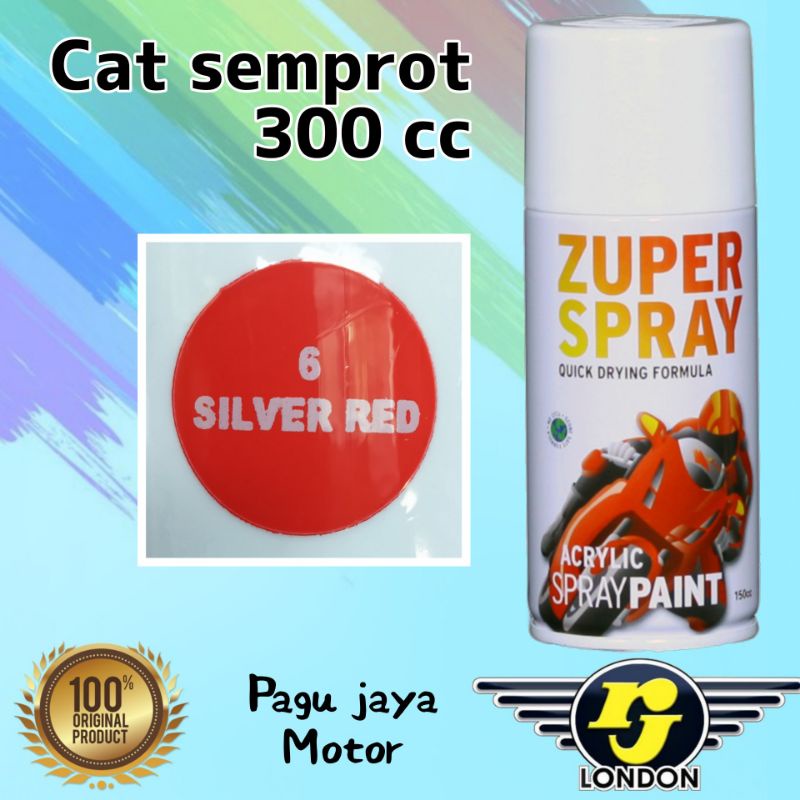 cat semprot silver red merah 300cc zuper spray pilok pilox pylox