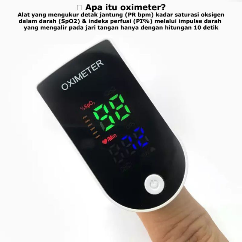 Oxymeter Pengukur Oxigen Dalam Darah finggertip Pulse