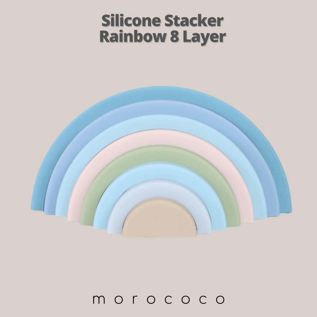 SILICONE STACKER RAINBOW 8 LAYERS