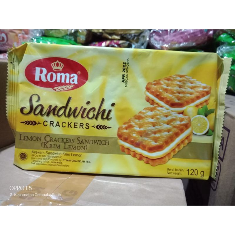 ROMA LEMON CRECKERS SANDWICH 120GR