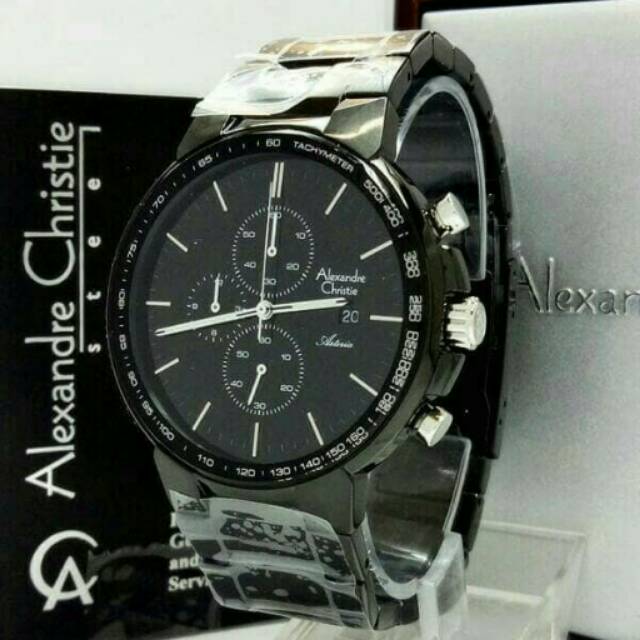 Jam Tangan Pria Alexandre Christie AC 6462 Full Black