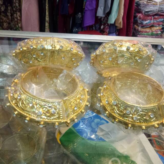 Aksesoris gelang pengantin palembang lapis emas
