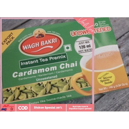 

⭐COD⭐ Wagh Bakri 3 in 1 Cardamon Elaichi Teh Susu Milk Tea India Unsweetened