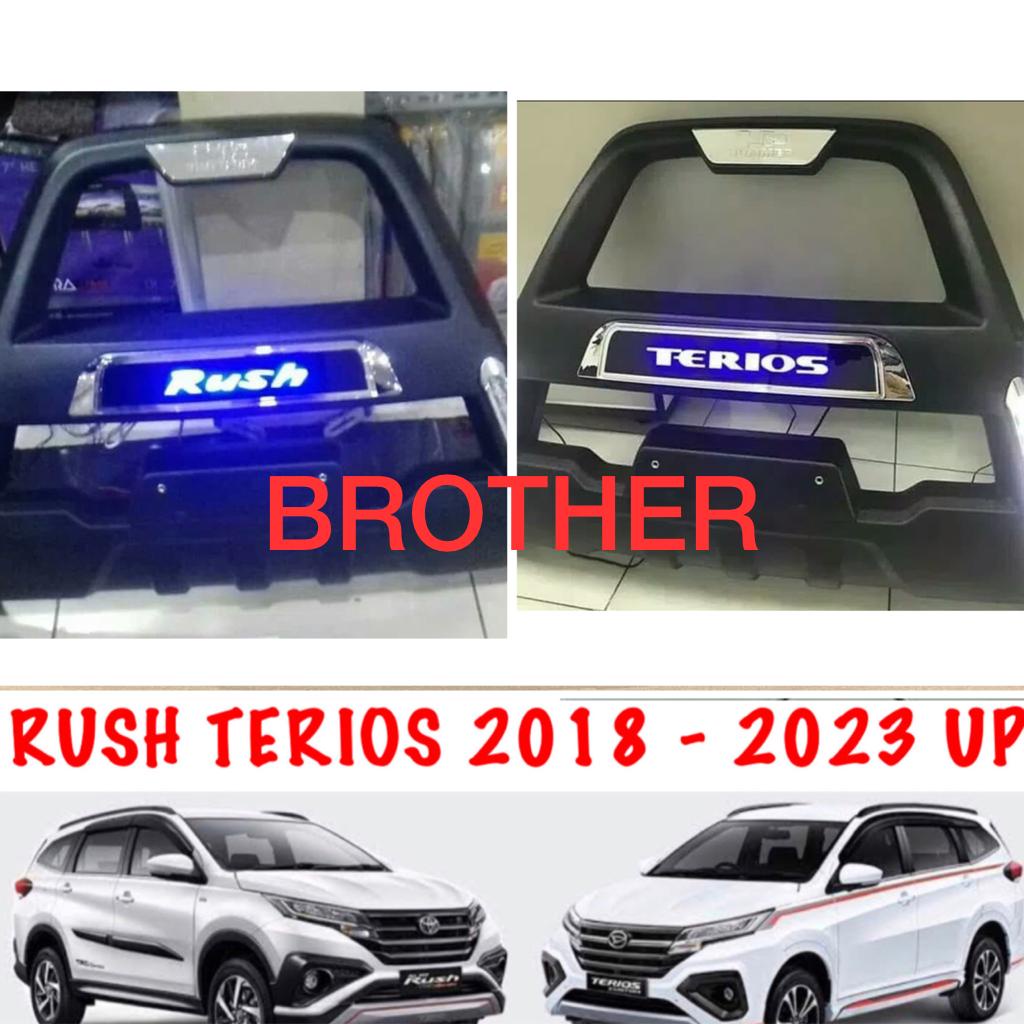 Tanduk Depan Bumper Rush Terios 2008 2010 2015 2018 2020 2022 2023 GR SPORT Hummer Lampu LED