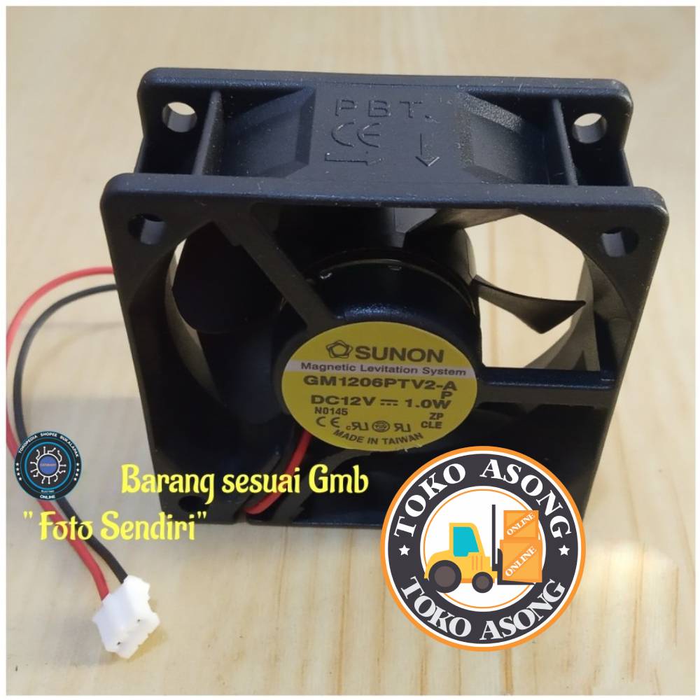 Kipas Fan DC 12V Power 6 x 6 x 2.5 cm 6cm 12 volt Nidec sunon