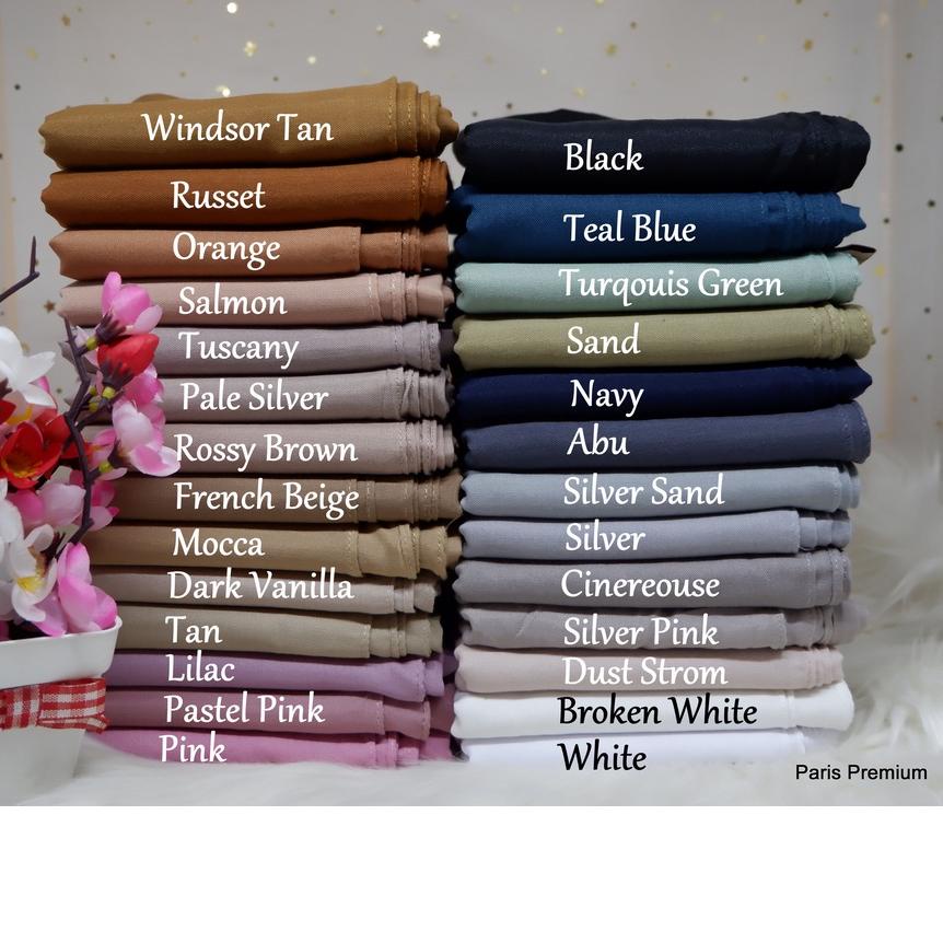 ➾ [ BISA ] PARIS PREMIUM / ORIGINAL PARIS PREMIUM / HIJAB SEGI EMPAT UNTUK SEKOLAH / HIJAB VOAL SEKO