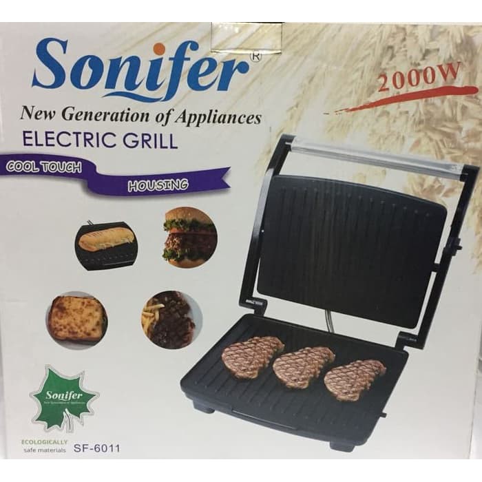 BBQ GRILL ELEKTRIK Listrik Steak Sandwich Panggangan SONIFER SF-6011