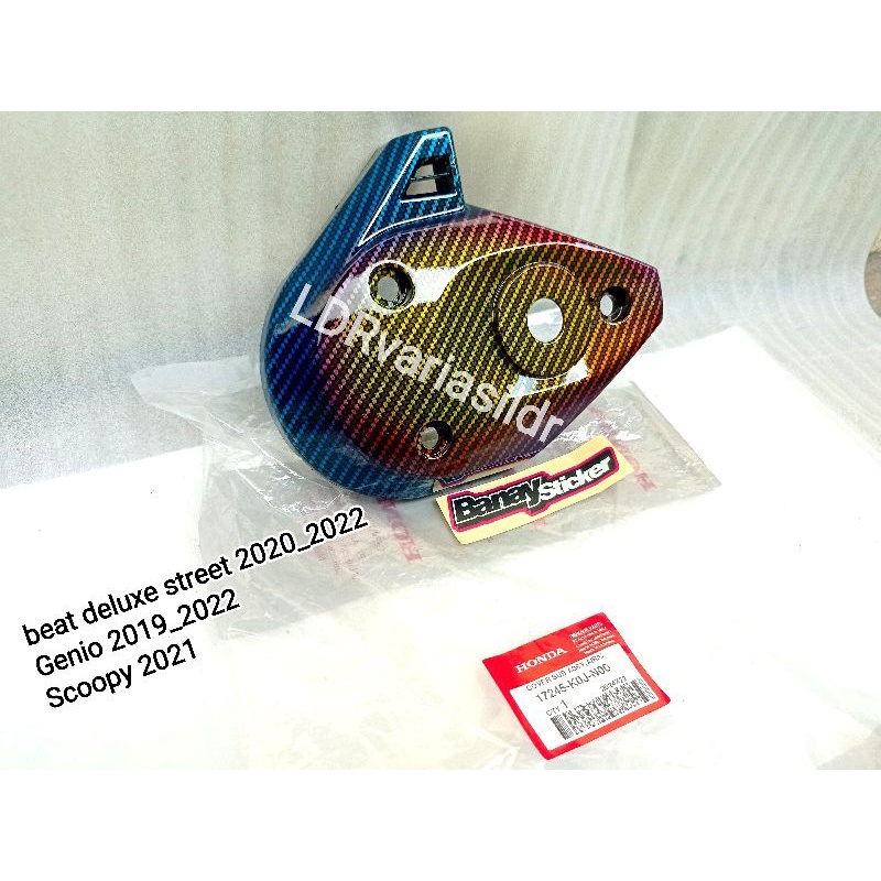 TUTUP KEONG CVT CARBON GENIO SCOOPY BEAT DELUXE 2020_2022_2023 KARBON TWOTONE