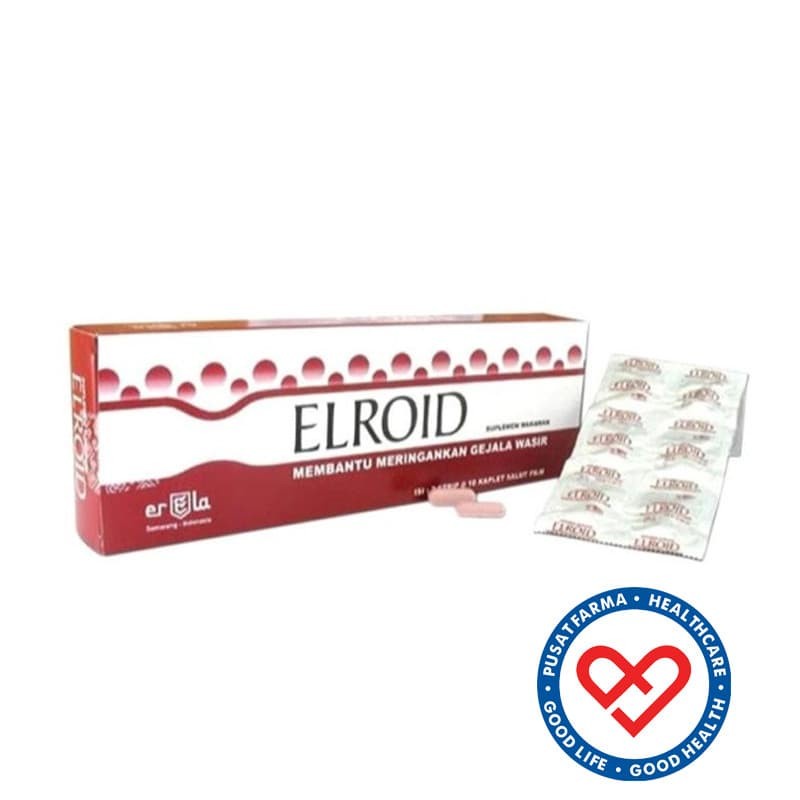 Erela Elroid 30 Kaplet Hesperidin Diosmin Obat Wasir Ambeien