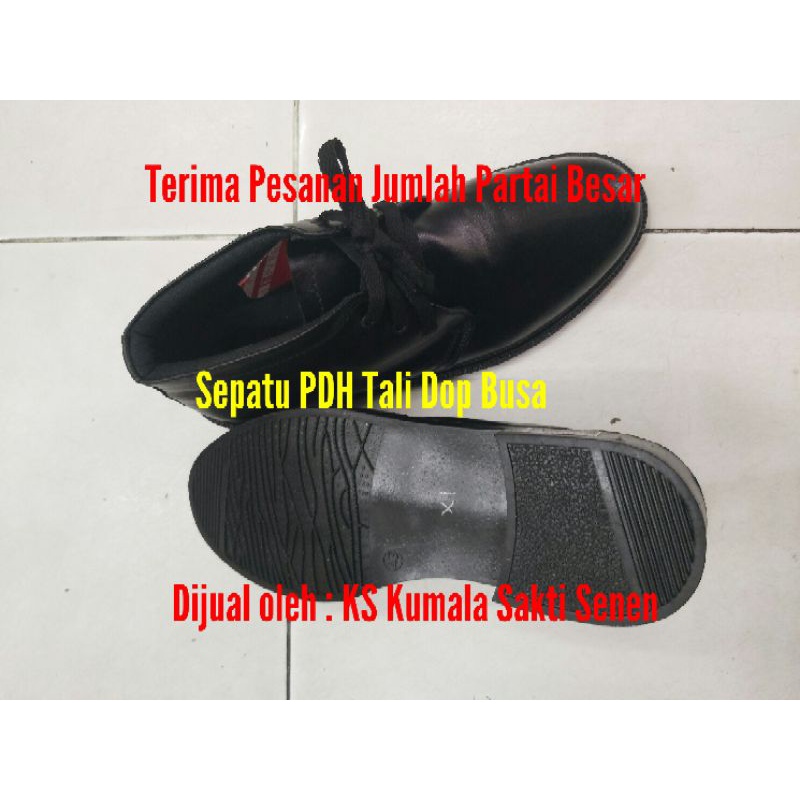 Sepatu PDH Tali Dop Busa-Sepatu PDL Jatah-Baju Satpam-Kaos Security-Topi Security-Sabuk Satpam-Kopel