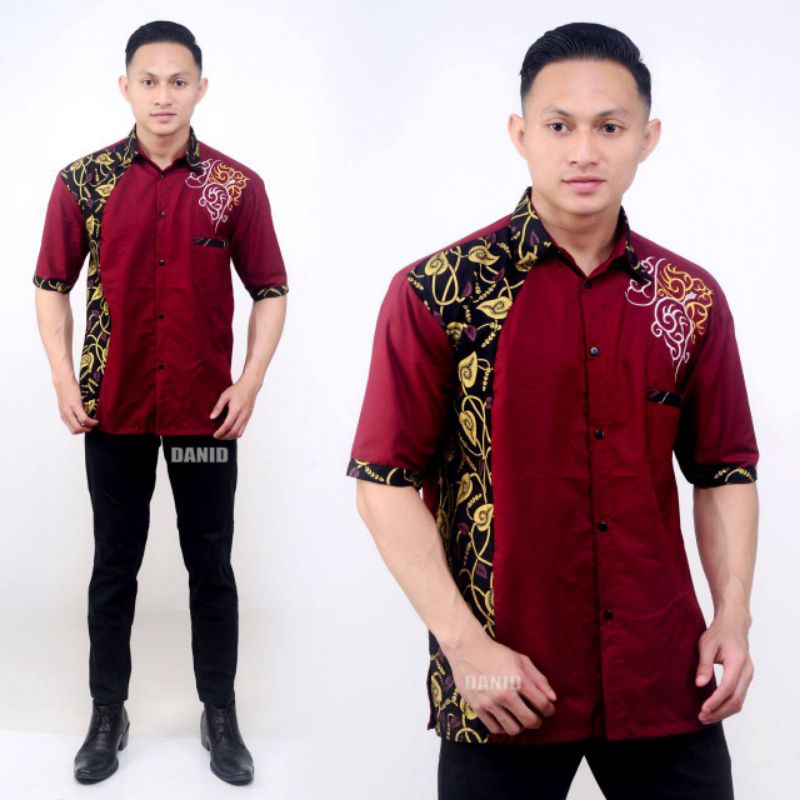 Kemeja Batik Pria Kombinasi Termurah &amp; Terlaris Size M, L, XL