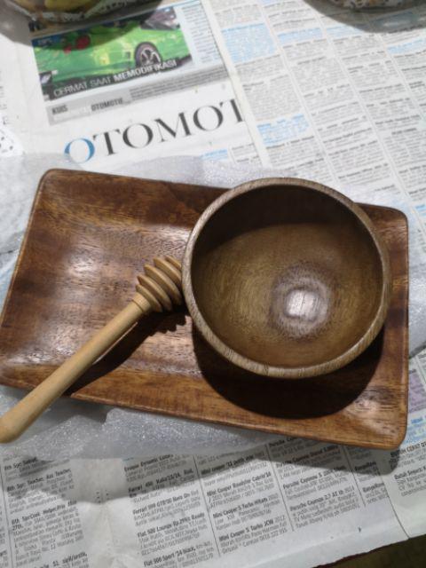 Natural Wood Honey Dipper/ Sendok Madu