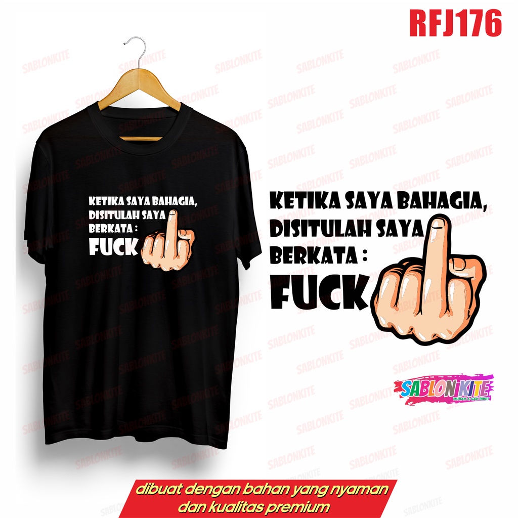 MURAH!!! KAOS DISTRO KEREN RFJ176 KETIKA BAHAGIA