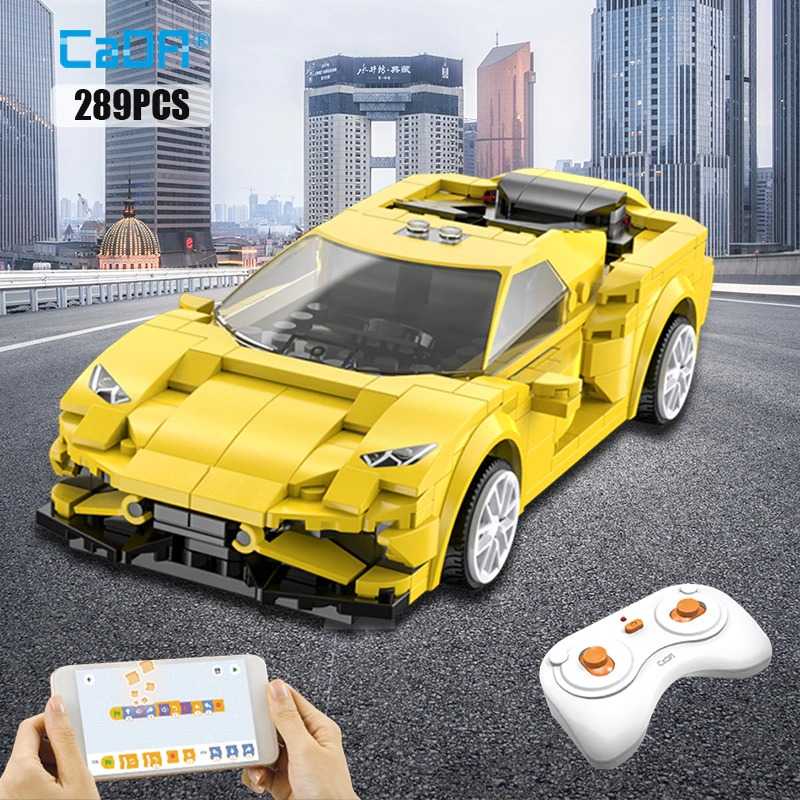 GIJ - CADA Mainan Remote Control APP Mobil Sport DIY Building Block