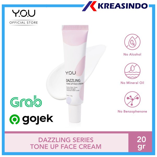 YOU Dazzling Tone Up Face Cream (Efek Cerah Seketika) Original Resmi