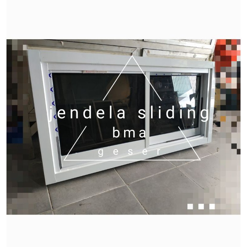  jendela  aluminium  40x130 sliding geser Shopee  Indonesia