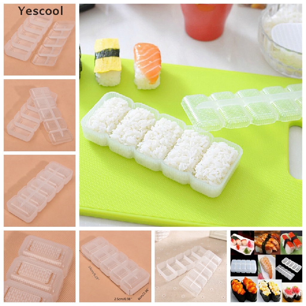 Yescool Cetakan Sushi Nigiri Jepang 5 Slot Anti Lengket