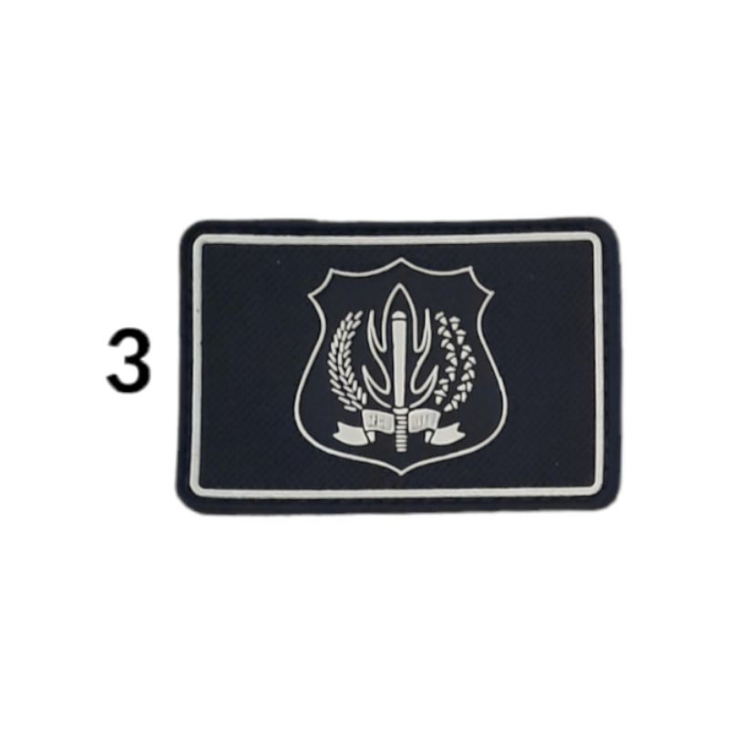 Emblem Patch Rubber Security / Emblem Logo Satpam, Linmas