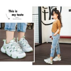 BJS16 - GREEN/PINK - Sepatu Sneakers Anak Keren SEPATU ANAK SEKOLAH WANITA SNEAKERS TALI FLAT FASHION IMPORT TERMURAH TERLARIS TERBARU BAGSTORE JAKARTA JSKK16