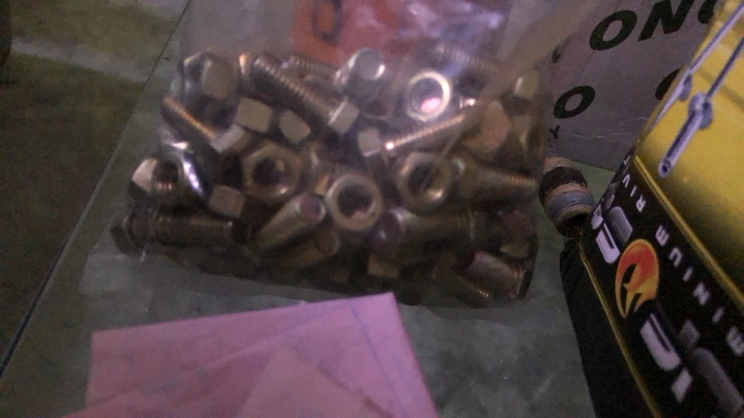 M8x20 Baut Mur Hexagon Kuning Bmk Hex 8x20 Kunci 12 Galvanis  (isi 10pcs)