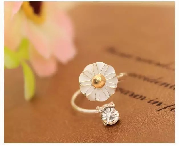 MORYMOSHI C07 Cincin Wanita Bunga Berlian Fashion Wanita Korea Murah