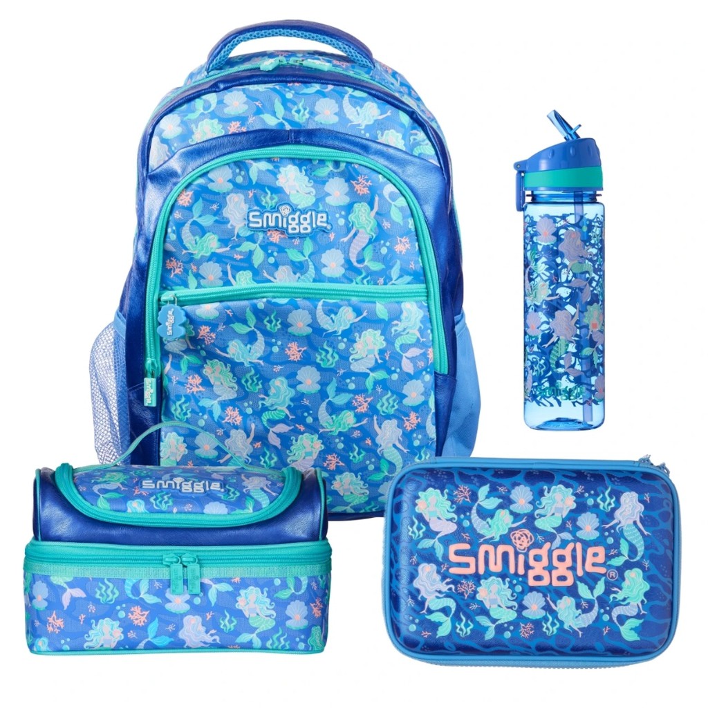 Smiggle Flow Backpack Mermaid Tas Ransel Sekolah Anak