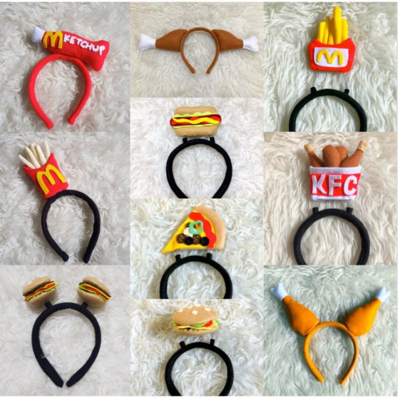 Bando Kostum Makanan Food Mcd Mcdonald KFC Pizza Ayam Goreng Party Cosplay