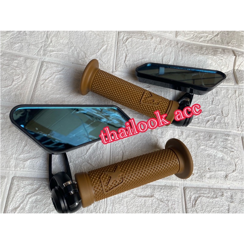 Paket spion jalu stang model sirkuit + handgrib alpinstar clasic japstyle retro custom all motor