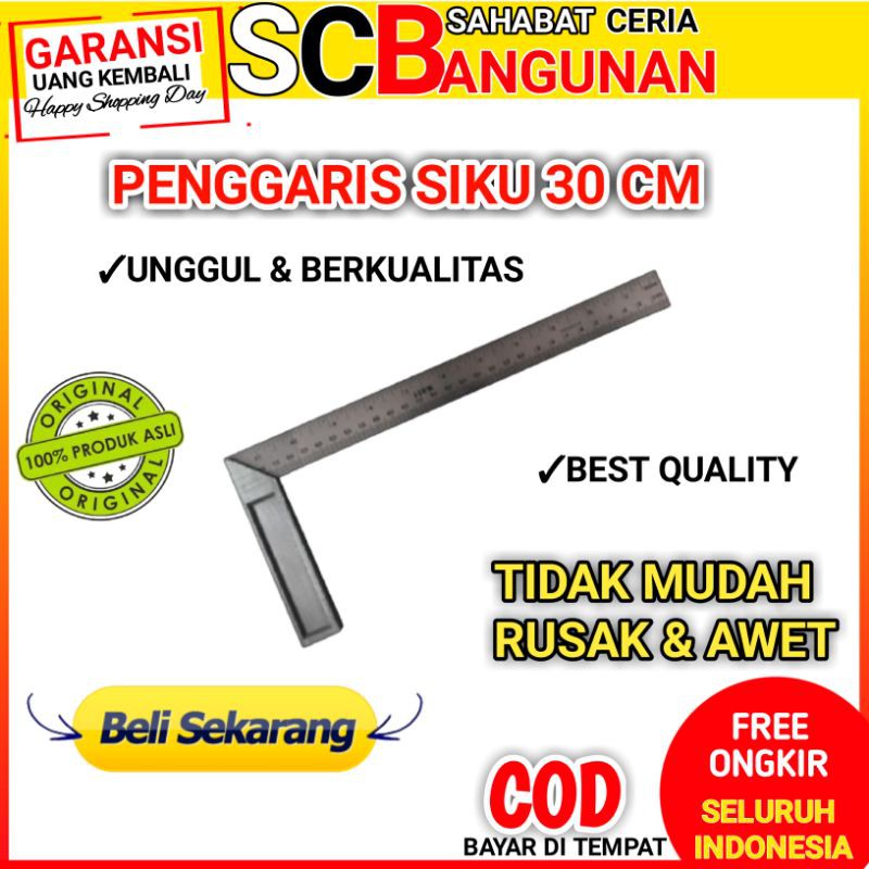 

Penggaris Siku Tukang 30cm 12 inch Murah