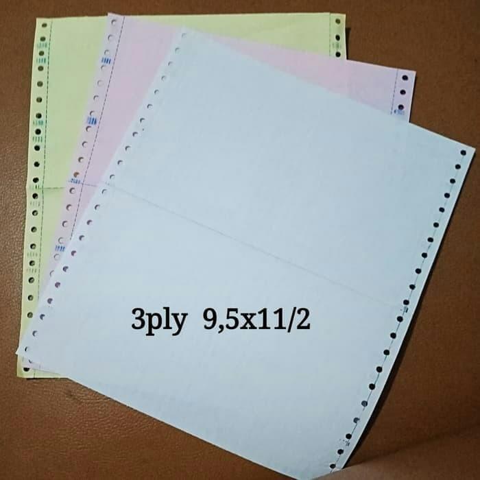 

Kertas | Kertas 3Ply Komputer Continuous Form 9.5X11/2 Isi 250Set Kualitas Terbaik