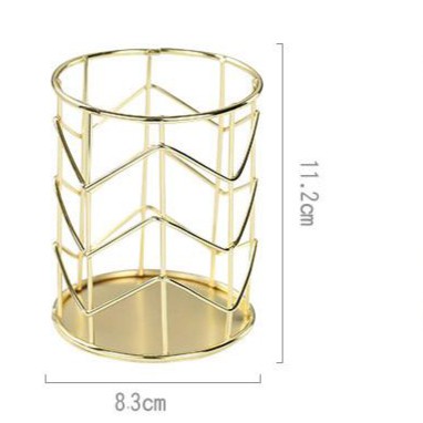 

Wire penHolder Office Stationery Pencil Stand Tempat Alat Tulis Pena - chevron gold