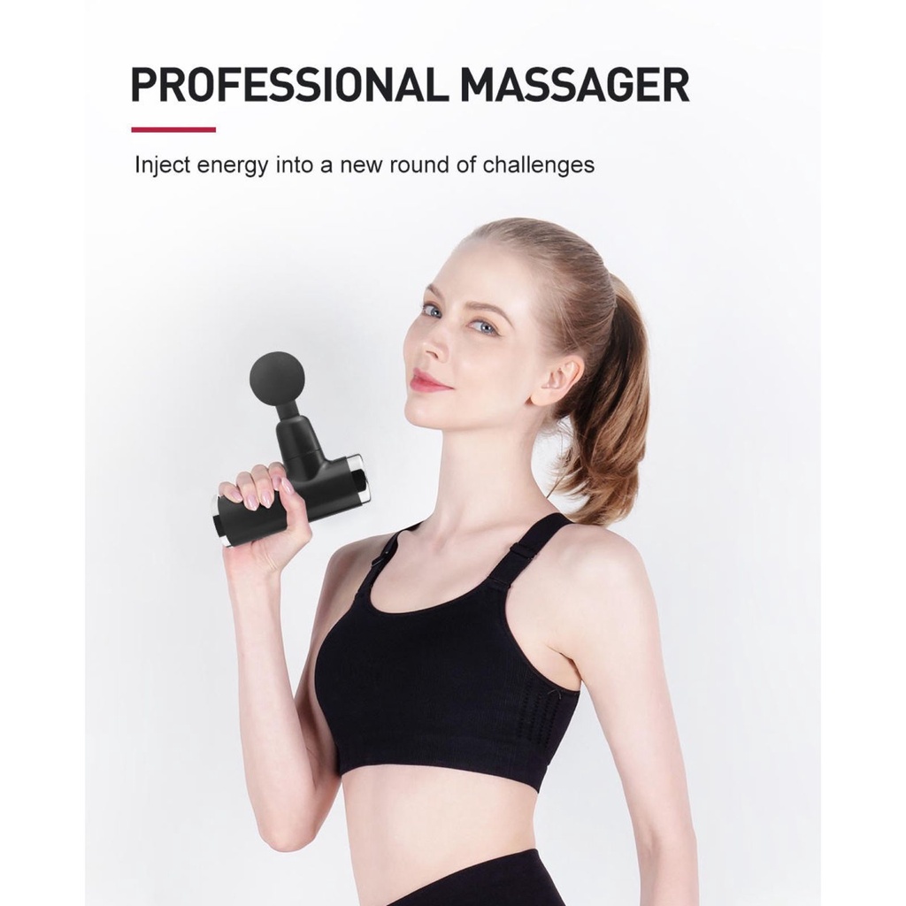 Mini Fascia Fascial Massage Gun Alat Pijat Relaksasi Penyembuhan Sakit Otot Portable Multifunctional