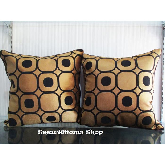 Unik SARUNG BANTAL SOFA MINIMALIS   KURSI   SBK SET RETRO COKLAT HITAM Murah