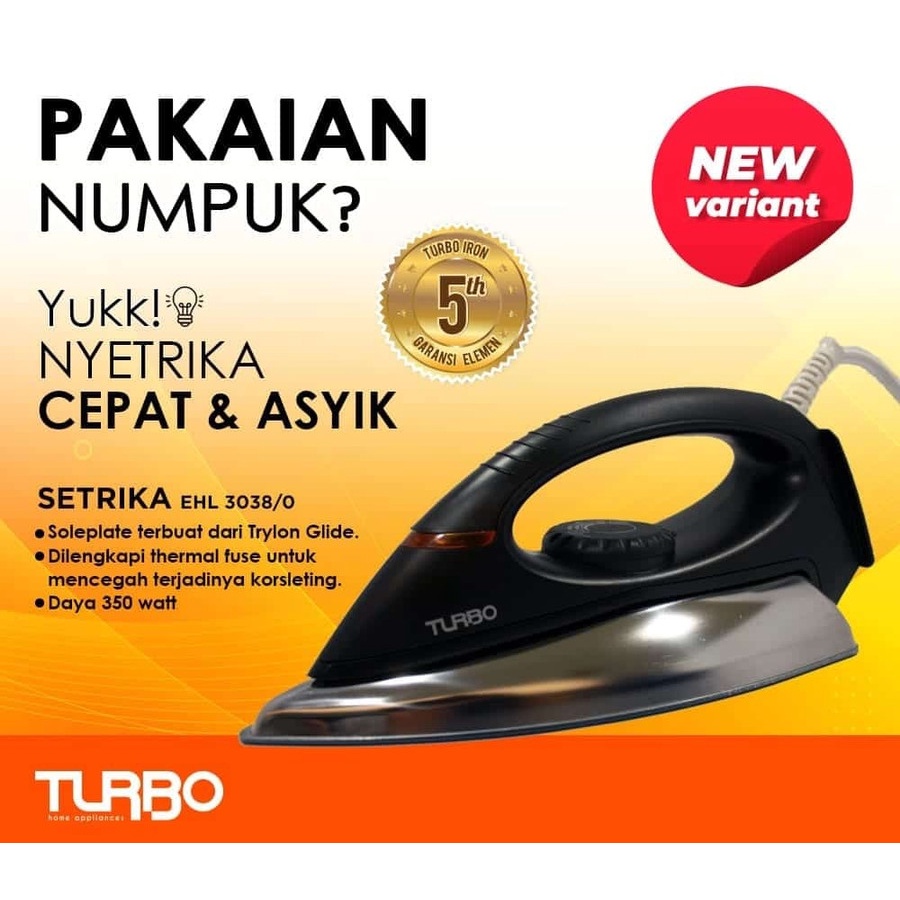 Setrika Turbo Ehl3038 Dry Iron Ehl 3038