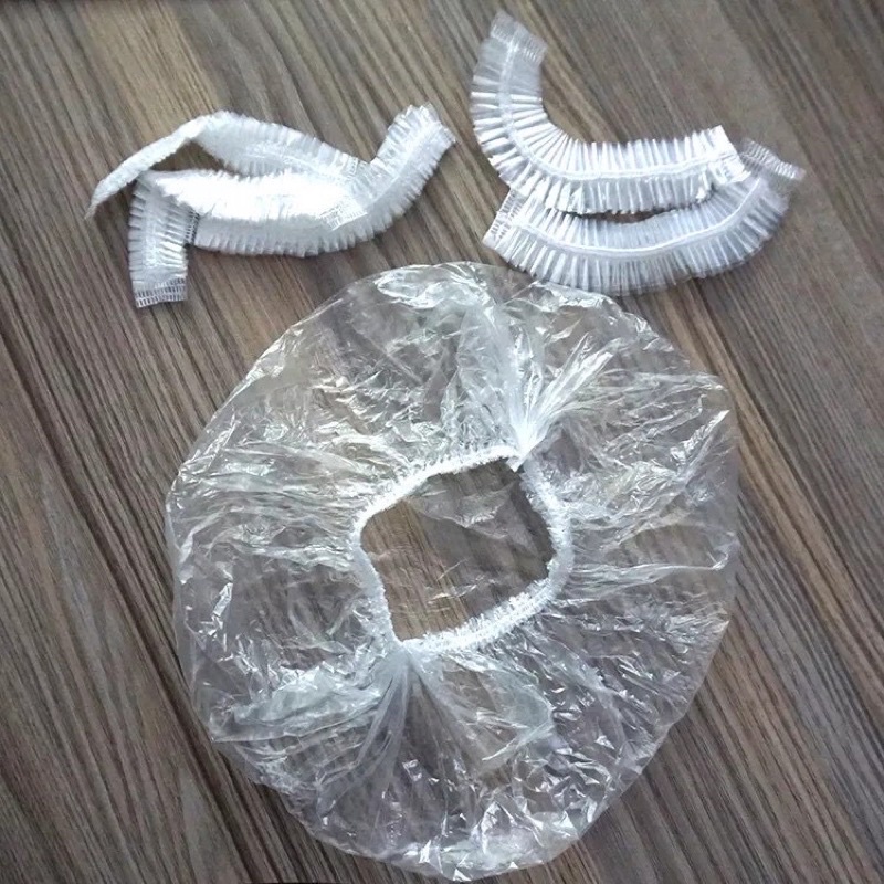 Shower Caps Plastik Sekali Pakai Serbaguna Plastik Pelindung Makanan Penutup Rambut Kepala Hair Cap Pelindung Cat Rambut RO2