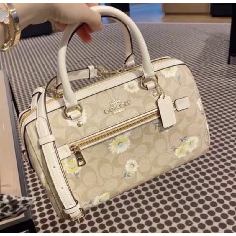 Coach Rowan Satchel In Signature Canvas With Daisy Print (C2849)