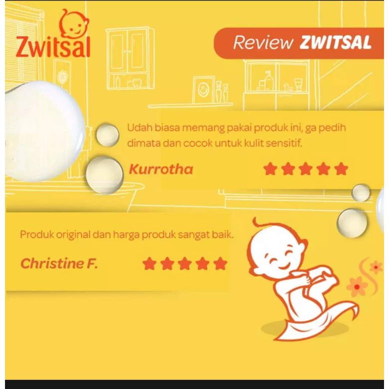 Zwitsal 2 in 1 Natural Baby Bath Hair &amp; Body reffil 450ml