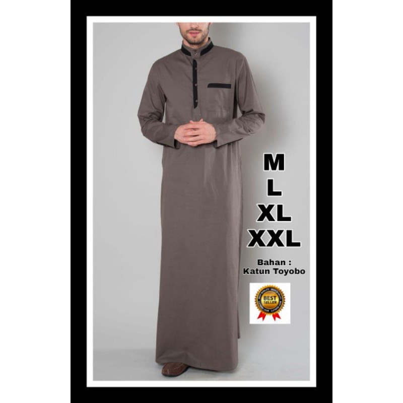 Jubah Pria asdf baju tob muslim jubah polos gamis pria katun toyob jubah as-syakur