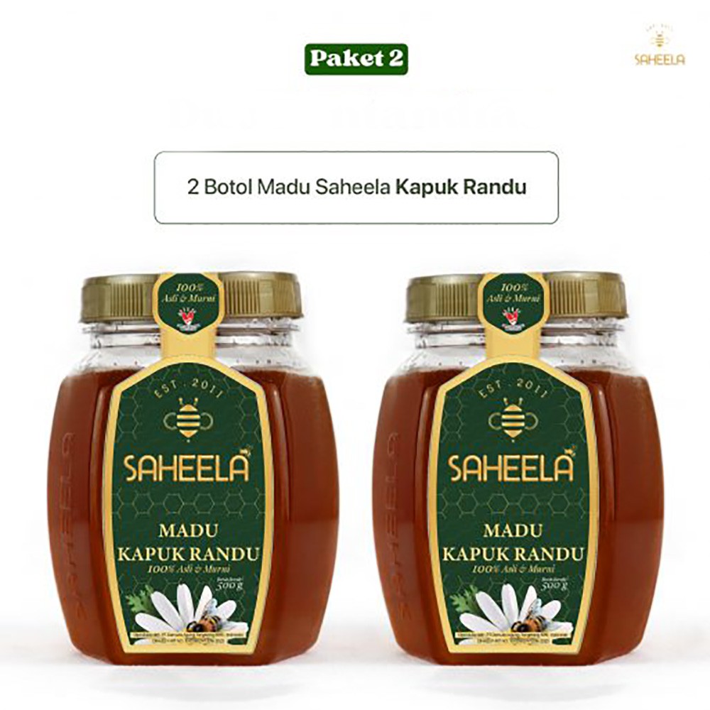

Paket 2 Madu Saheela Kapuk Randu 500 Gram Murni Raw Honey Tokoshobi