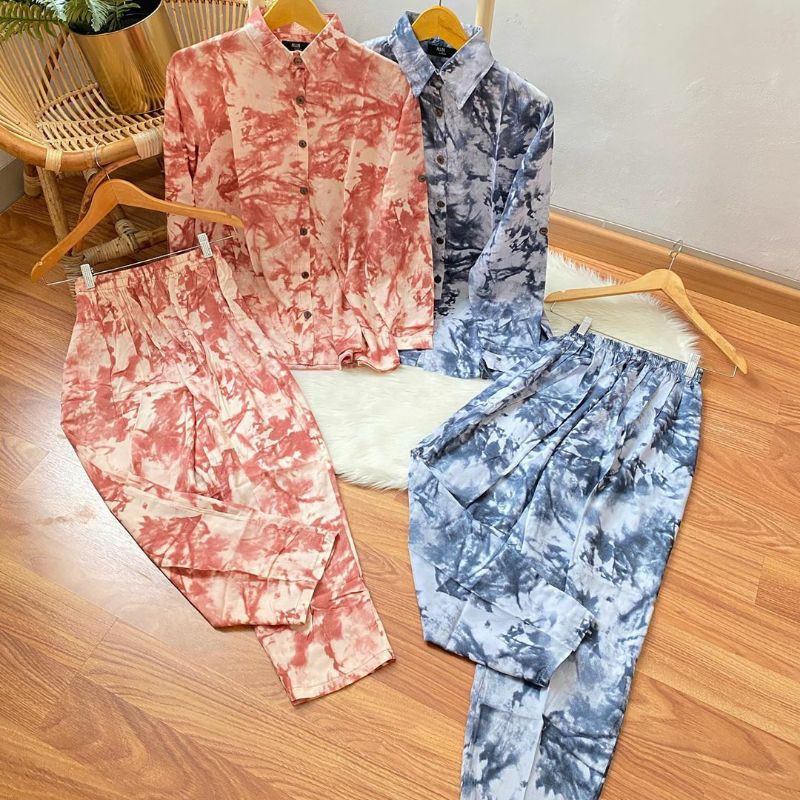 alln.knitwear tiedye set