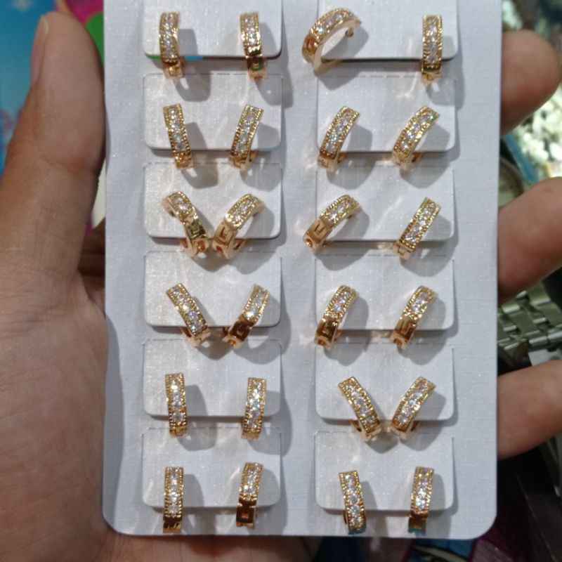 anting jepit dewasa, perhiasan xuping cantik