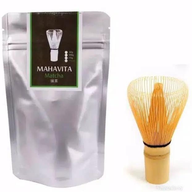 

[ COD ] Matcha 100g bubuk teh hijau + Chasen adukan bambu paket duo TERPERCAYA Kode 1193