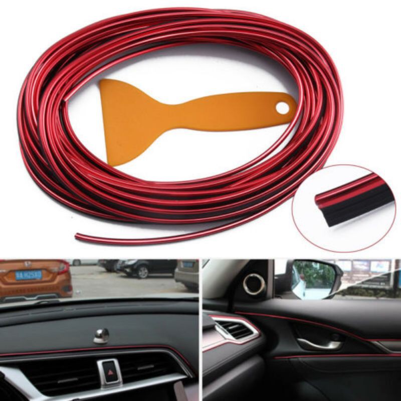 5 Meter 5M List Trim Karet Lis Dekorasi Aksesoris Mobil List Warna Modifikasi
