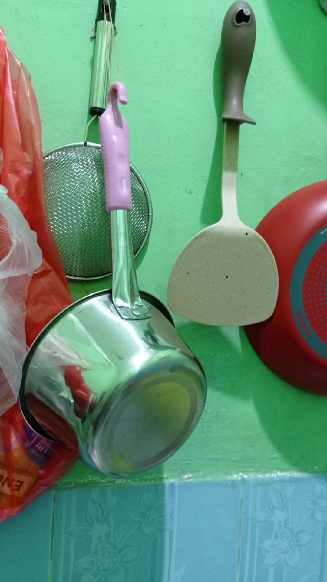 Panci Mie Stainless Steel Tebal Gagang Warna 16cm,18cm/panci Susu Stainles Tebal/gayung Air Stainles