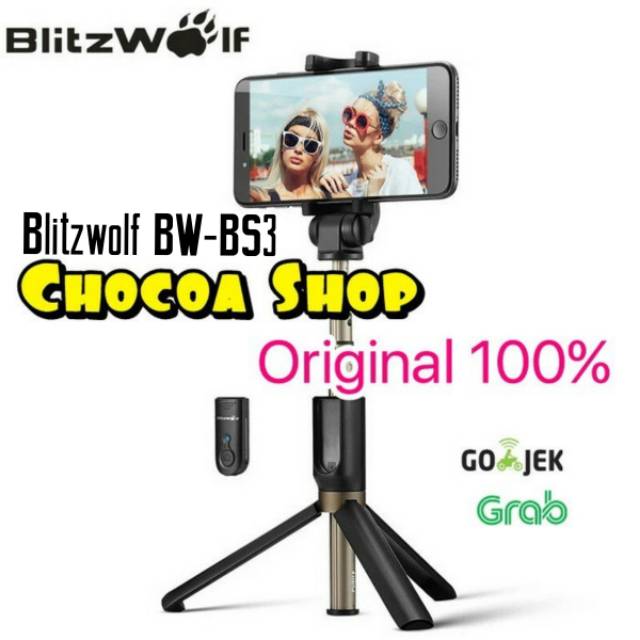 Blitzwolf BW-BS3 Tongsis Bluetooth Selfie Stick Tripod